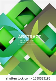 Background abstract squares, geometric minimal template, vector illustration