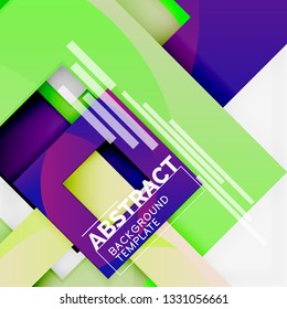 Background abstract squares, geometric minimal template, vector illustration