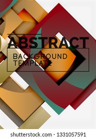 Background abstract squares, geometric minimal template, vector illustration