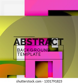 Background abstract squares, geometric minimal template, vector illustration