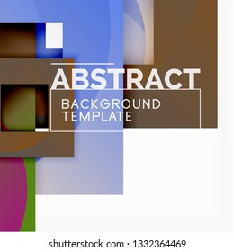 Background abstract squares, geometric minimal template, vector illustration