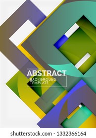 Background abstract squares, geometric minimal template, vector illustration