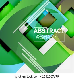 Background abstract squares, geometric minimal template, vector illustration