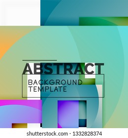 Background abstract squares, geometric minimal template, vector illustration