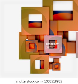 Background abstract squares, geometric minimal template, vector illustration