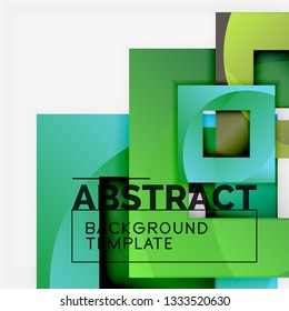 Background abstract squares, geometric minimal template, vector illustration