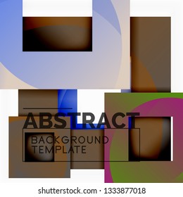 Background abstract squares, geometric minimal template, vector illustration