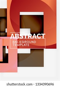 Background abstract squares, geometric minimal template, vector illustration