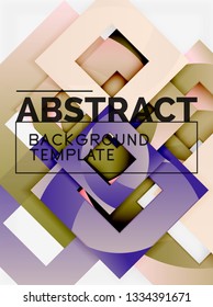 Background abstract squares, geometric minimal template, vector illustration