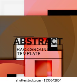 Background abstract squares, geometric minimal template, vector illustration