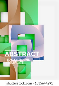 Background abstract squares, geometric minimal template, vector illustration