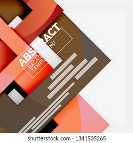Cuadrados abstractos de fondo, plantilla mínima geométrica, ilustración vectorial