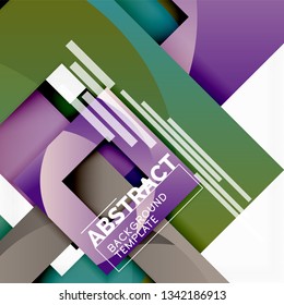 Background abstract squares, geometric minimal template, vector illustration