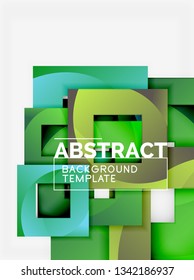 Background abstract squares, geometric minimal template, vector illustration
