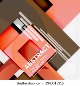 Background abstract squares, geometric minimal template, vector illustration