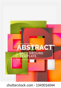 Background abstract squares, geometric minimal template, vector illustration