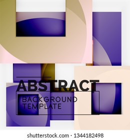 Background abstract squares, geometric minimal template, vector illustration