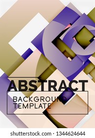 Background abstract squares, geometric minimal template, vector illustration