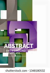 Background abstract squares, geometric minimal template, vector illustration