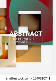 Background abstract squares, geometric minimal template, vector illustration