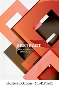 Background abstract squares, geometric minimal template, vector illustration