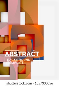 Background abstract squares, geometric minimal template, vector illustration