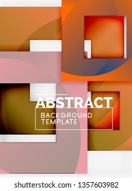 Background abstract squares, geometric minimal template, vector illustration