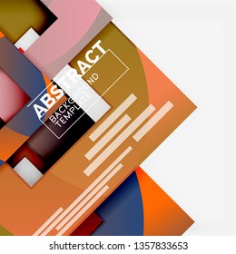 Cuadrados abstractos de fondo, plantilla mínima geométrica, ilustración vectorial