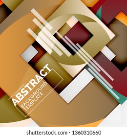 Background abstract squares, geometric minimal template, vector illustration