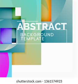 Background abstract squares, geometric minimal template, vector illustration