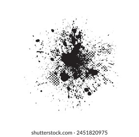 background with abstract stains with ink on white paper.
