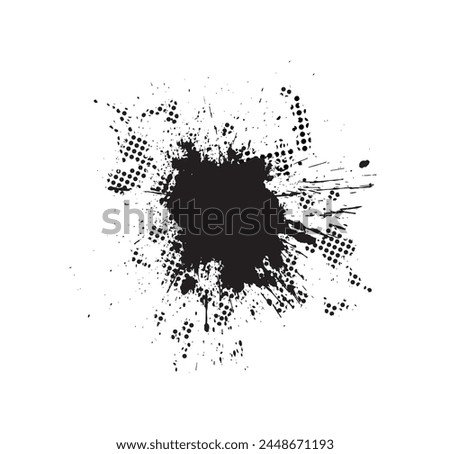 background with abstract stains with ink on white paper.