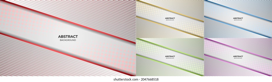Diseño decorativo de estilo abstracto de fondo con línea y objeto colorido 