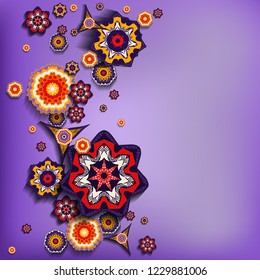 Background with abstract stylized flowers.