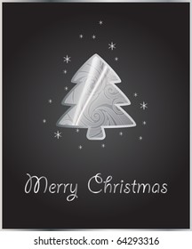 background with abstract stylized xmas tree