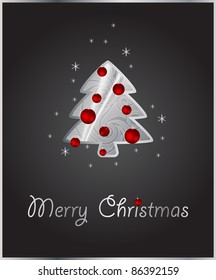 background with abstract stylized xmas tree