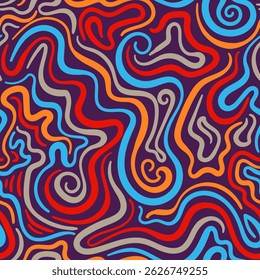 Background Abstract Swirls of Colorful Lines