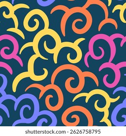 Background Abstract Swirls in a Spectrum of Colors