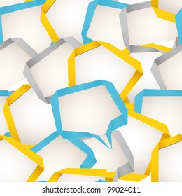 Background of abstract talking bubble. Seamless texture