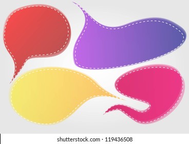 Background of abstract talking bubbles