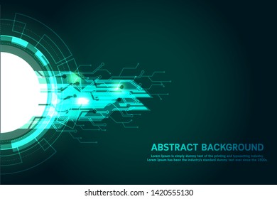 background abstract technology communication concept. Green vector eps 10 