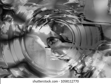 Background abstract technology. Grey geometric circle. Vector graphic design.