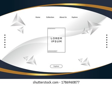 Background Abstract Template for cover, card, certificate, and landing page. Vector IllustratIllustration 