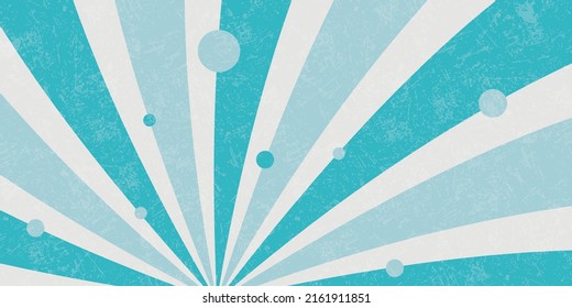 Background with abstract turquoise rays. Vector background.