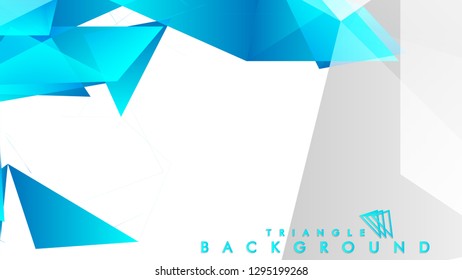 Background of the abstract vector of blue and gray triangles. Vector EPS 10. Vector illustration