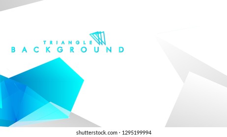 Background of the abstract vector of blue and gray triangles. Vector EPS 10. Vector illustration