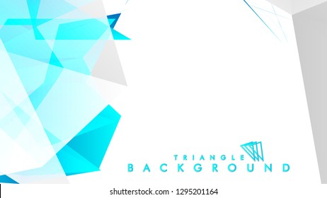Background of the abstract vector of blue and gray triangles. Vector EPS 10. Vector illustration