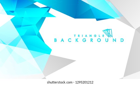 Background of the abstract vector of blue and gray triangles. Vector EPS 10. Vector illustration