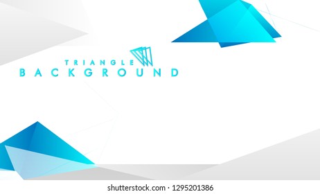 Background of the abstract vector of blue and gray triangles. Vector EPS 10. Vector illustration