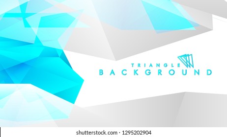 Background of the abstract vector of blue and gray triangles. Vector EPS 10. Vector illustration